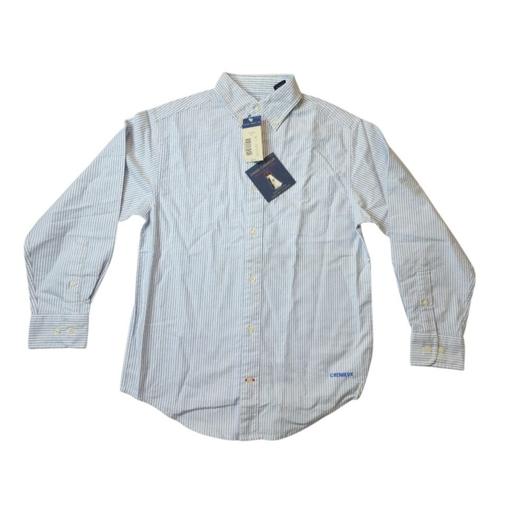 Daniel Cremieux Boys Shirt Button-Up Long Sleeve Blue Stripes Size 10